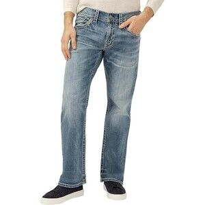 Silver Jeans Co. Men's Straight Jean 30W x 32L Zac Relaxed Legacy Light Indigo